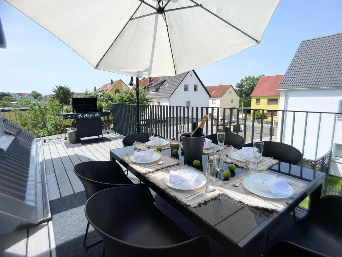 M-Style 04 Apartment Mit Balkon Und Gasgrill, 24H Self-Check-In, Free Parking, Netflix ニュルンベルク エクステリア 写真